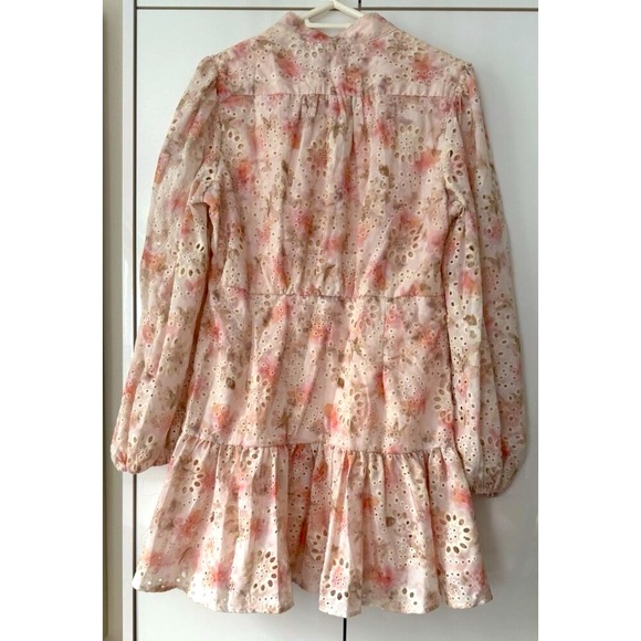 NWT Size 4 - Bardot Hendry Long-Sleeve Floral Lace Mini Dress ( NWT US$ 199) - Picture 9 of 12